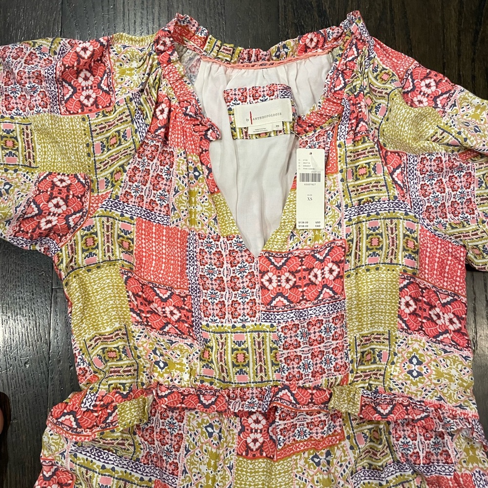 Anthropologie Robin Tiered Mini Dress, XS, Never Worn, NWT - Picture 5 of 9
